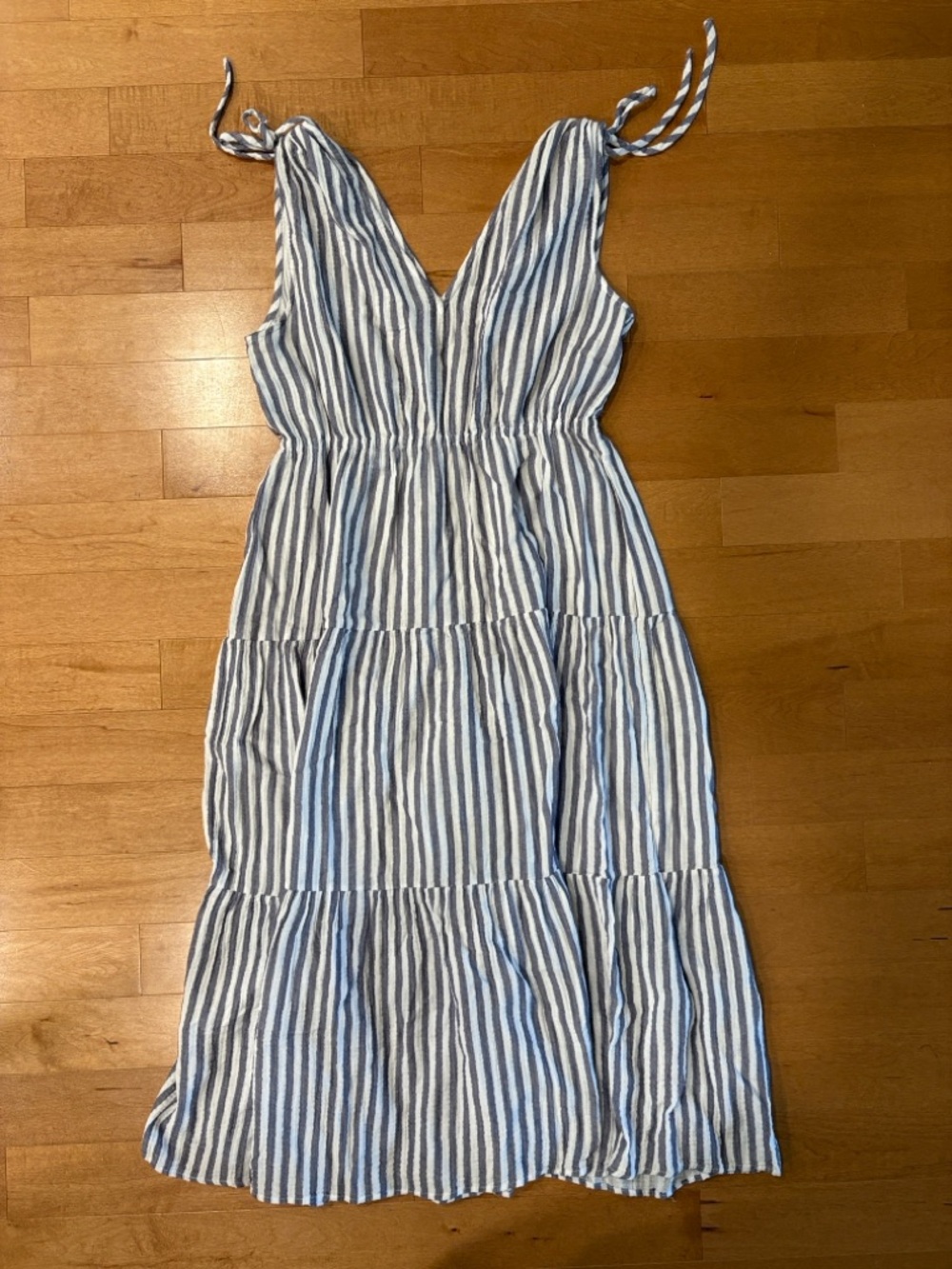 Rails Blue and White Striped Maxi Dress